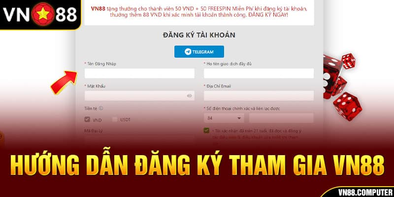 Hướng dẫn đăng ký vn88